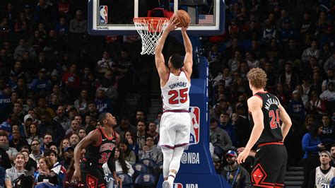 chicago bulls vs 76ers match player stats